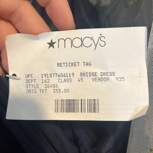 Mac Duggal 12231 NWT BEADED CUFF DROP SHOULDER FAUX WRAP GOWN - Picture 10 of 15